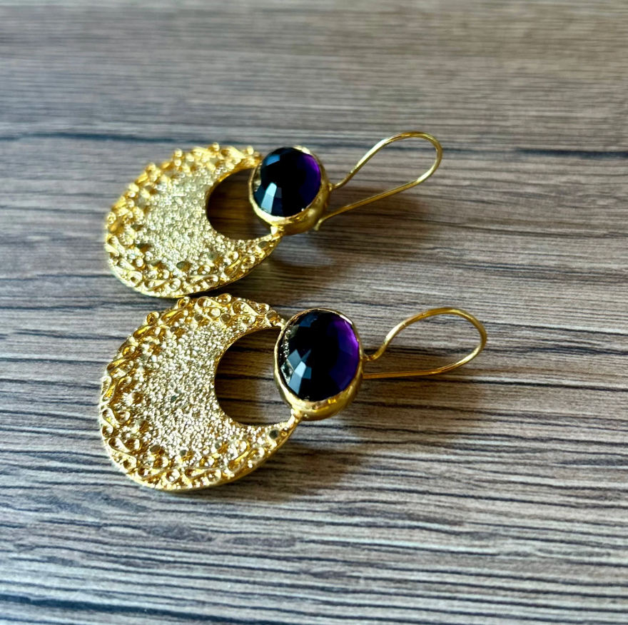 Boucles d'oreilles ALBA Cassis