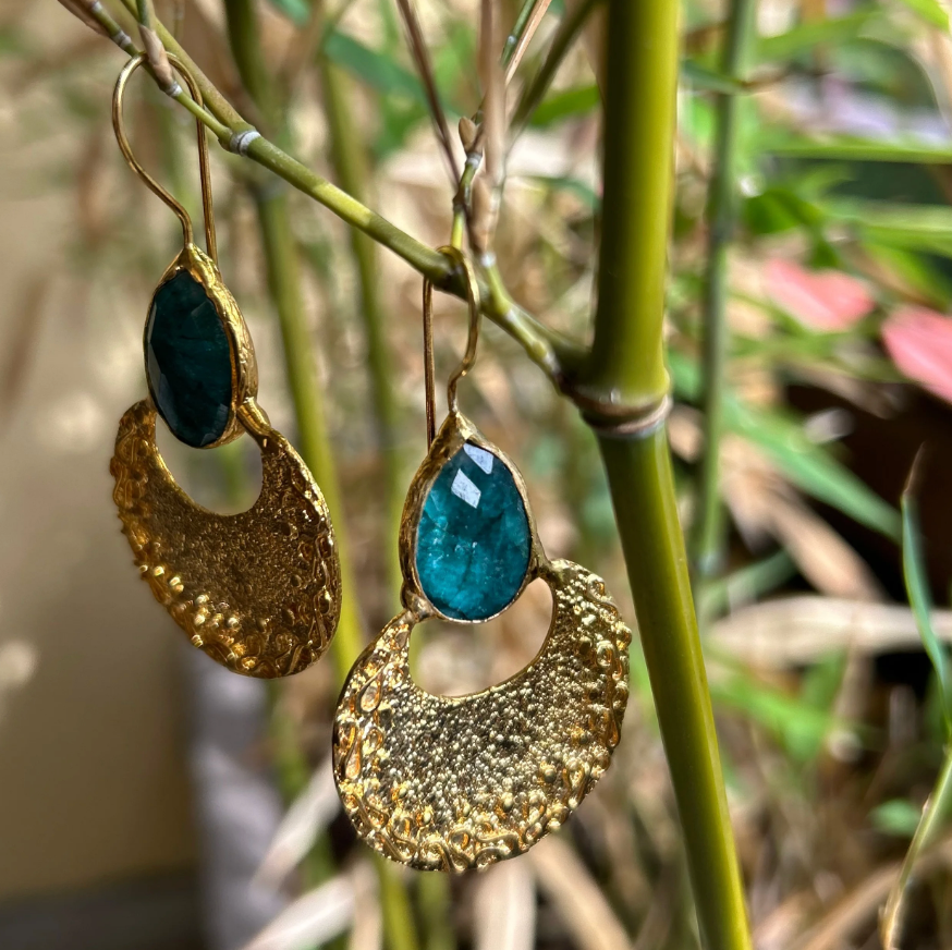 Boucles d'oreilles ALBA Menthe