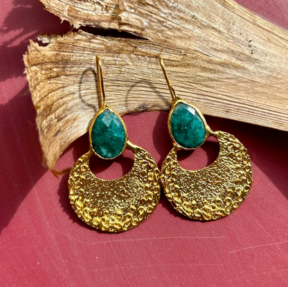 Boucles d'oreilles ALBA Menthe